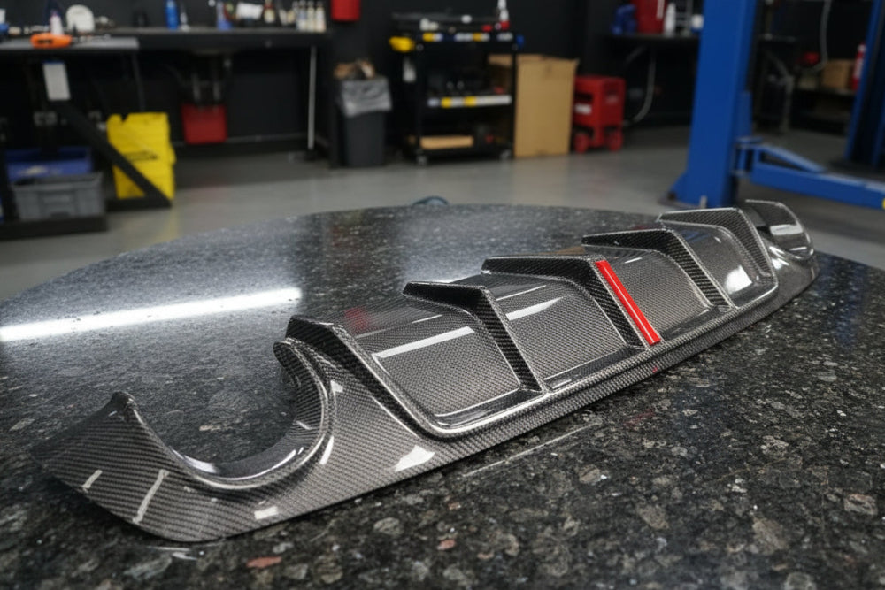 B6A Q50 Carbon Fiber Diffuser 2018+ (Skinny LED)