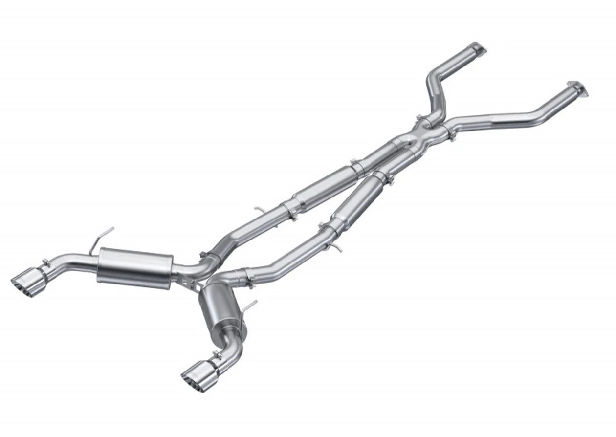 MBRP 16-23 Infiniti Q50 3.0L RWD/AWD 3in RESONATED Cat Back w/ 4.5in OD Tips - T304