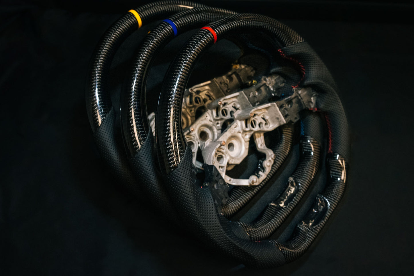 B6A Nissan Z (RZ34) Carbon Fiber Leather Steering Wheel