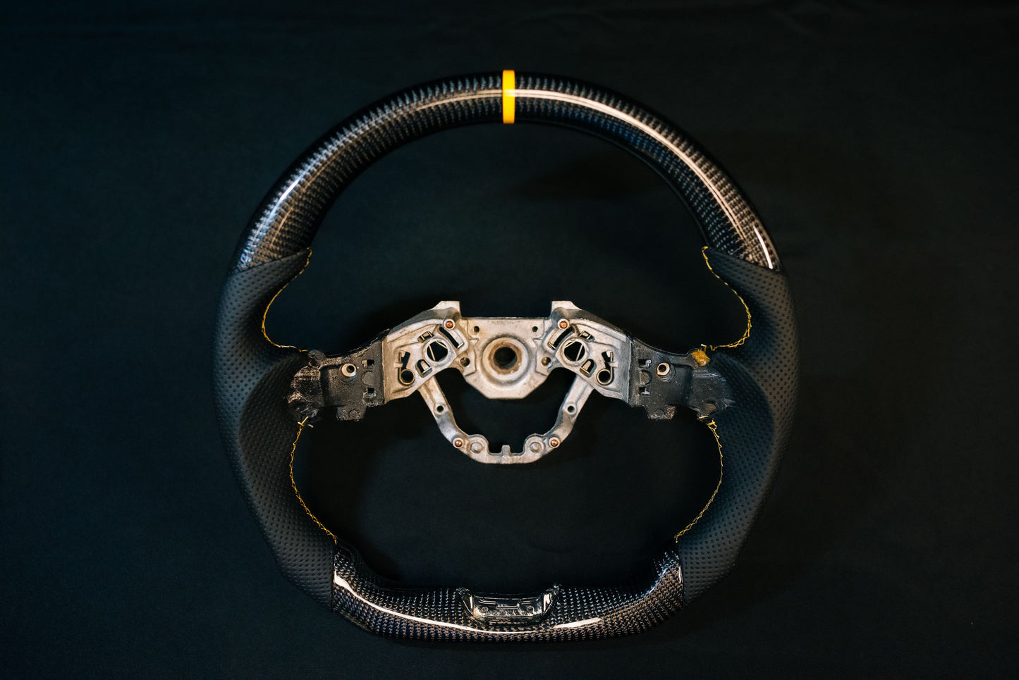 B6A Nissan Z (RZ34) Carbon Fiber Leather Steering Wheel