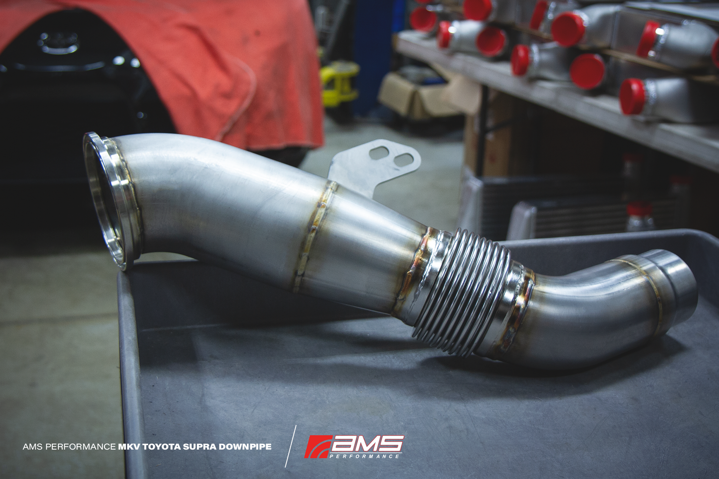 AMS PERFORMANCE TOYOTA GR SUPRA STAINLESS STEEL RACE DOWNPIPE