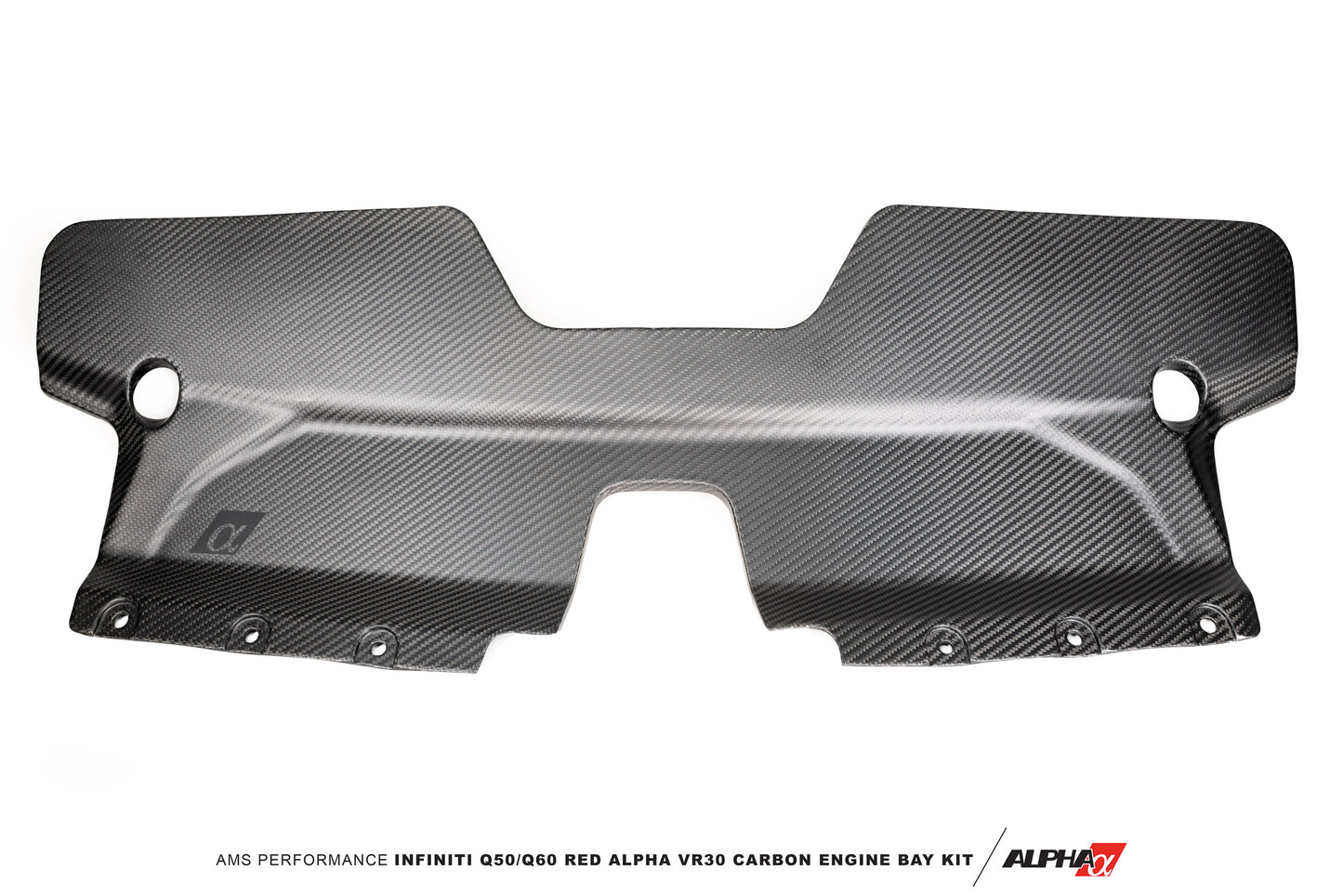 AMS PERFORMANCE INFINITI Q50 / Q60 RED ALPHA MATTE CARBON FRONT DUCT